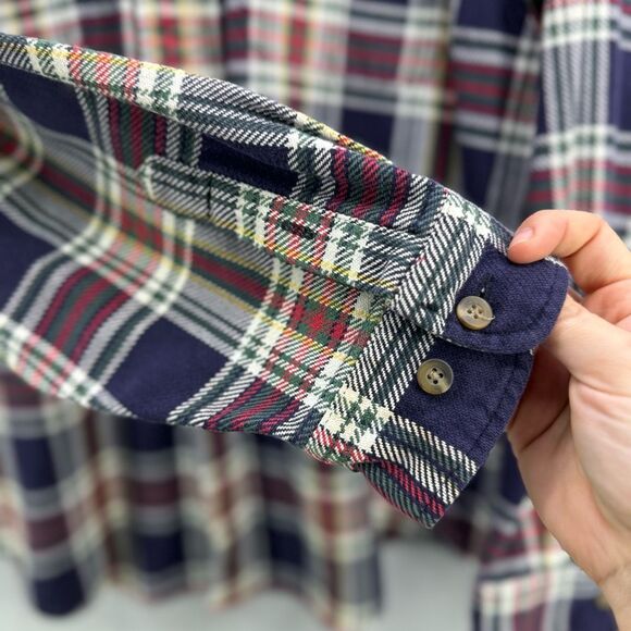 Eddie Bauer Heavy Duty Twill Plaid Workmans Button Down Shirt Size XL - Picture 4 of 9